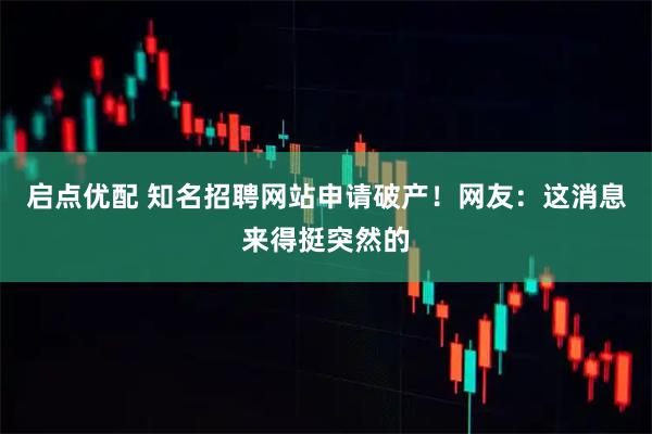 启点优配 知名招聘网站申请破产！网友：这消息来得挺突然的